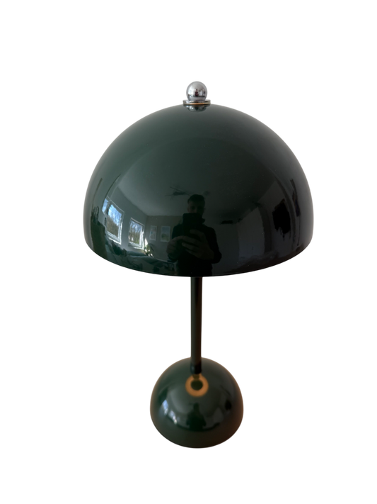 Pilzlampe Forest Glow – Große grüne Retro LED-Tischleuchte