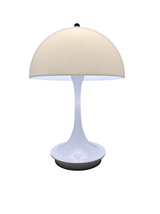 „Pure Glow“ – Die weiße Design-Pilzlampe
