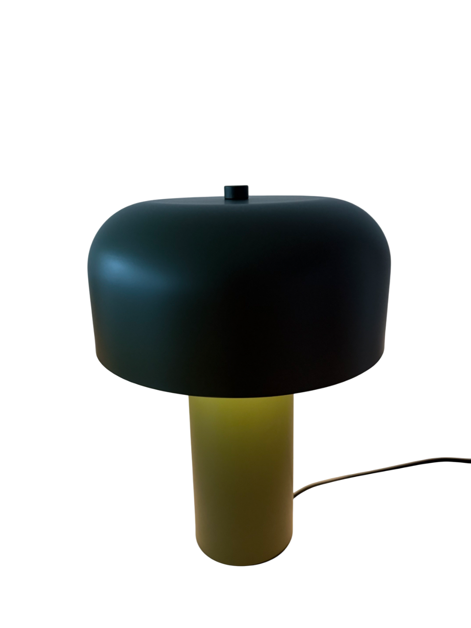 Moss Glow – Design-Tischlampe im Retro-Stil (olivgrün)