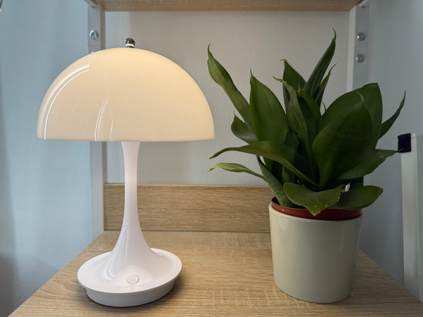 „Pure Glow“ – Die weiße Design-Pilzlampe