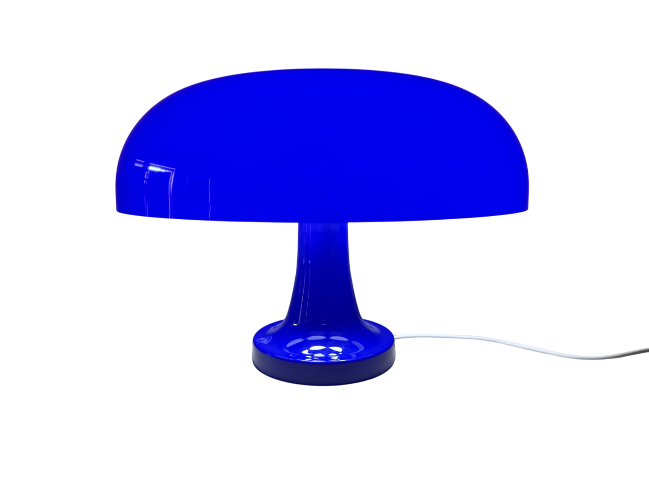 LUMINA COBALTO – Blaue Pilzlampe mit Kabel im Retro-Design