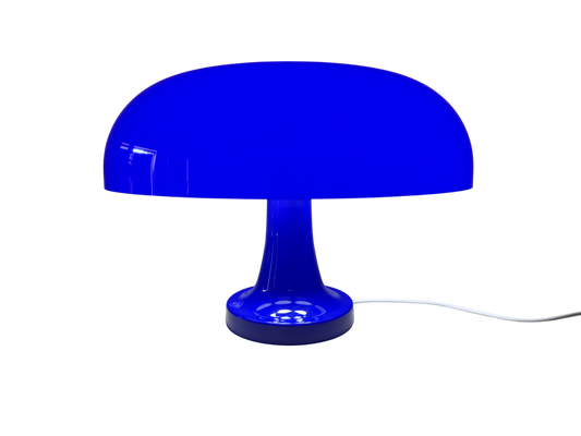 LUMINA COBALTO – Blaue Pilzlampe mit Kabel im Retro-Design