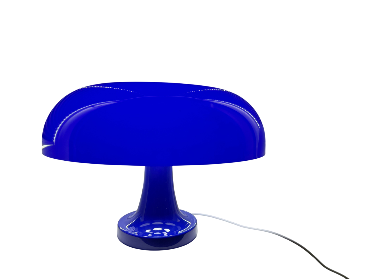 LUMINA COBALTO – Blaue Pilzlampe mit Kabel im Retro-Design