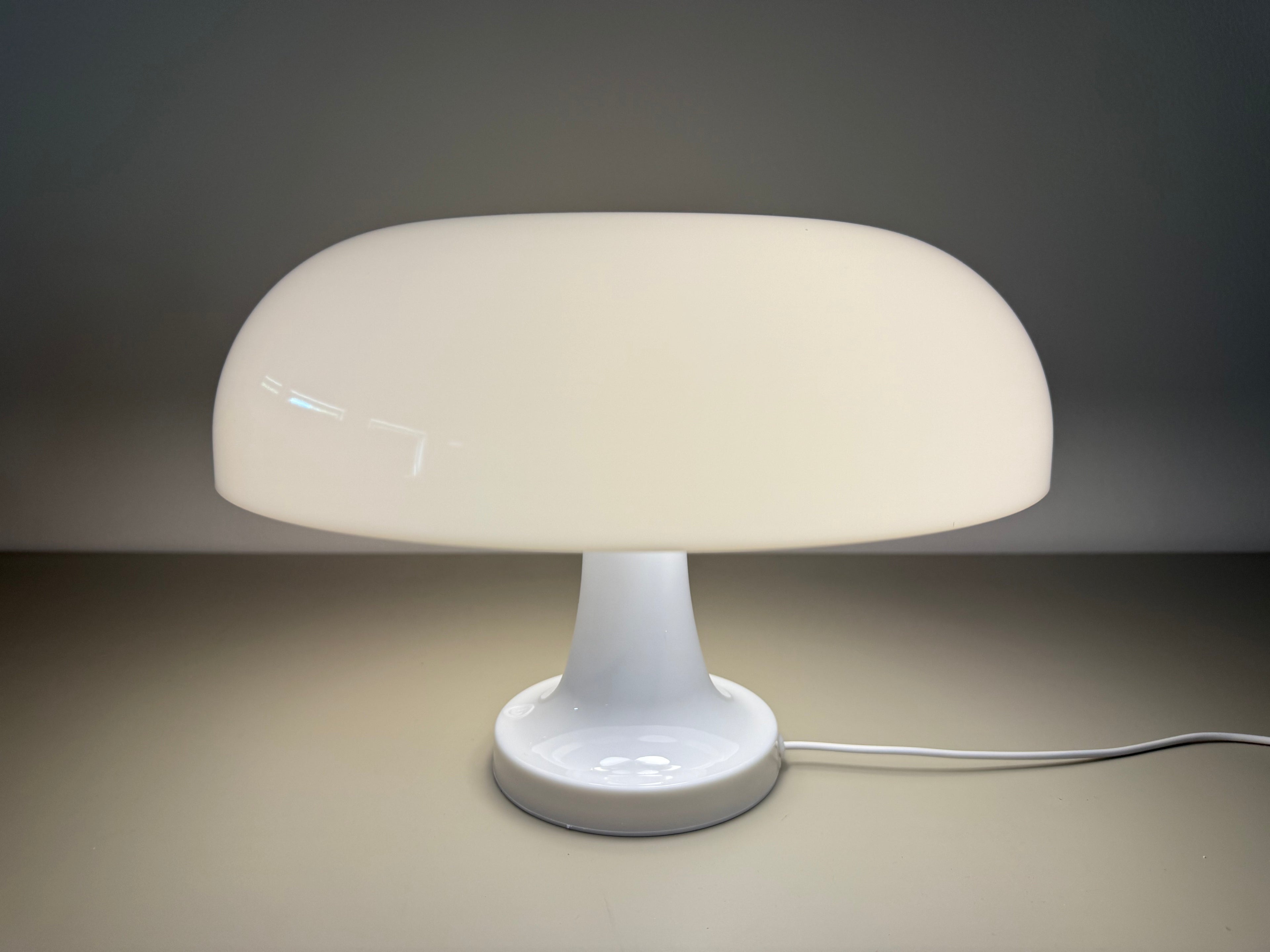 LumiShroom Classic - Weiße Pilzlampe mit Kabel