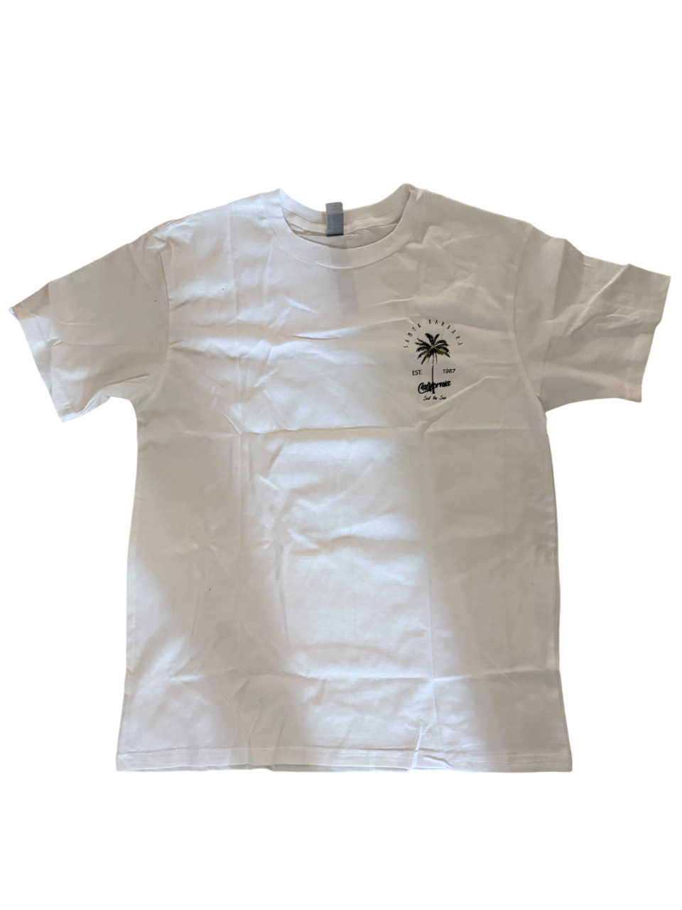 Santa Barbara Coastline – Weißes T-Shirt (Größe M)