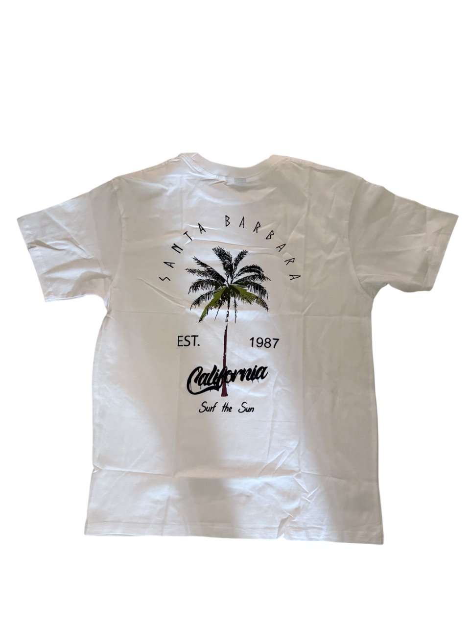 Santa Barbara Coastline – Weißes T-Shirt (Größe M)