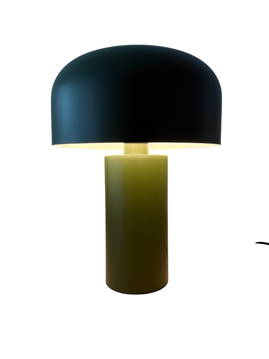 Moss Glow – Design-Tischlampe im Retro-Stil (olivgrün)