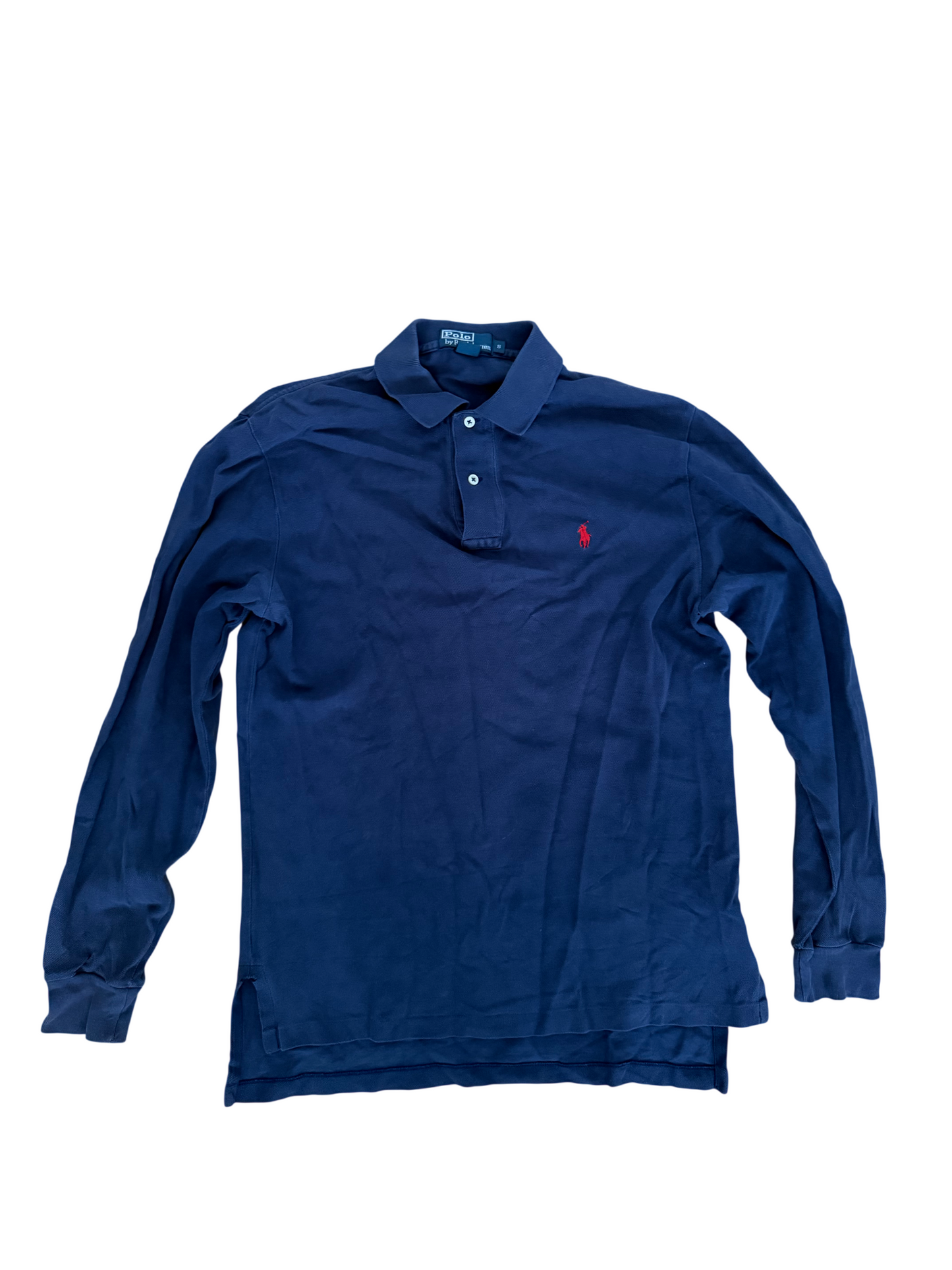 Polo Ralph Lauren Langarm Poloshirt Dunkelblau Größe S