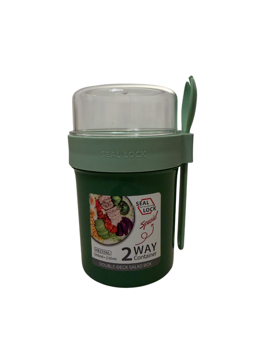 FreshLock Duo Bowl – 2-Etagen Salat- & Meal-Prep Box